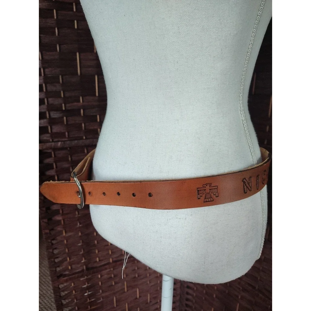 Boy Scout Vintage 1998 Gerber Scout Camp Belt Thunderbird Handmade Belt By Nick